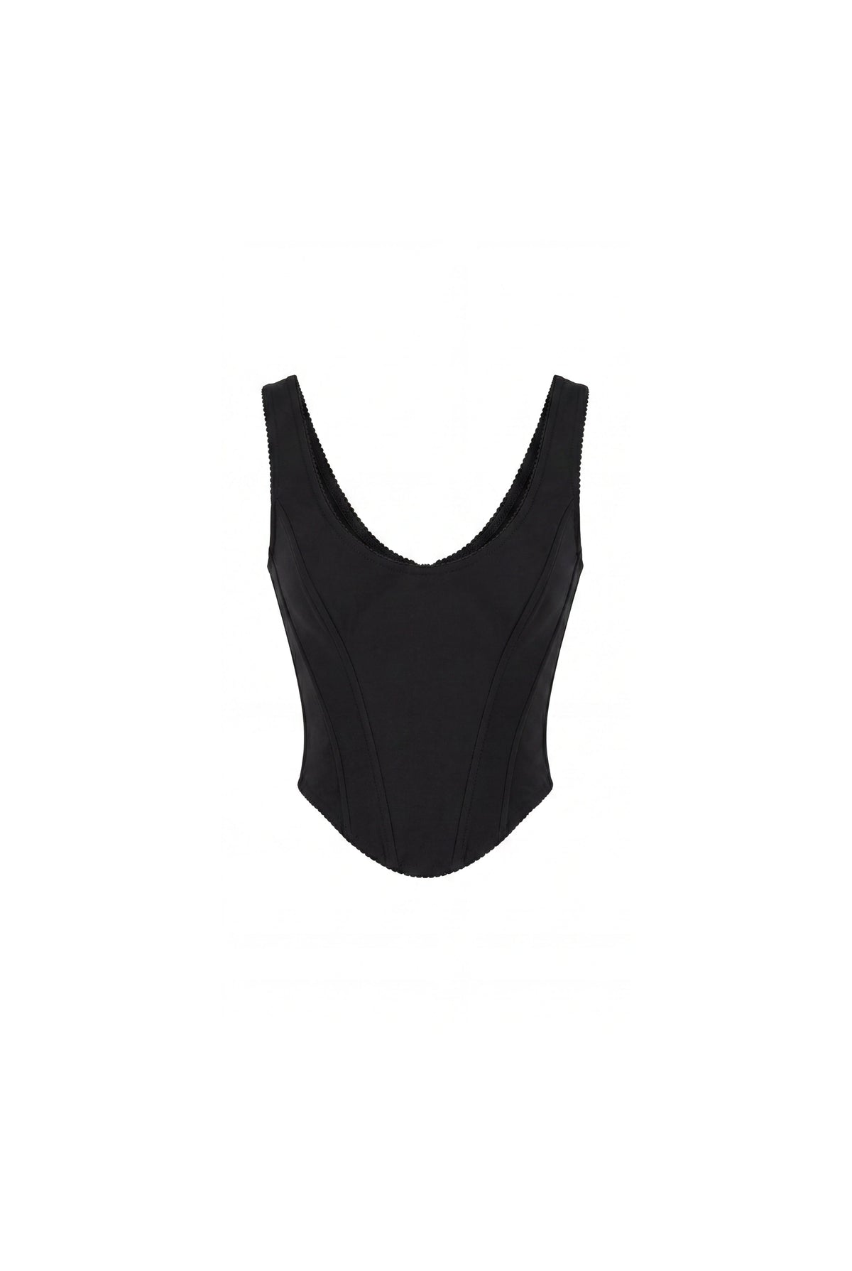 Front Back Deep V Wide Strap Sculpting Corset