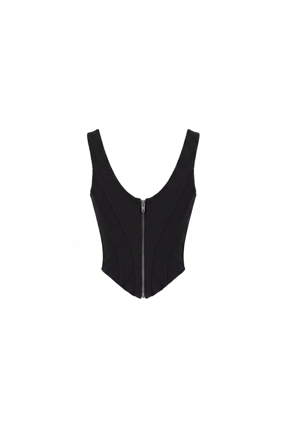 Front Back Deep V Wide Strap Sculpting Corset