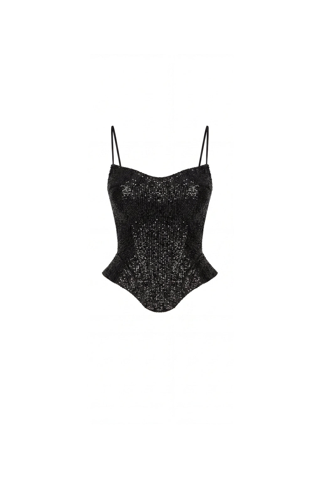 Lacing Waist Classic Black Satin Corset