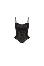 Lacing Waist Classic Black Satin Corset