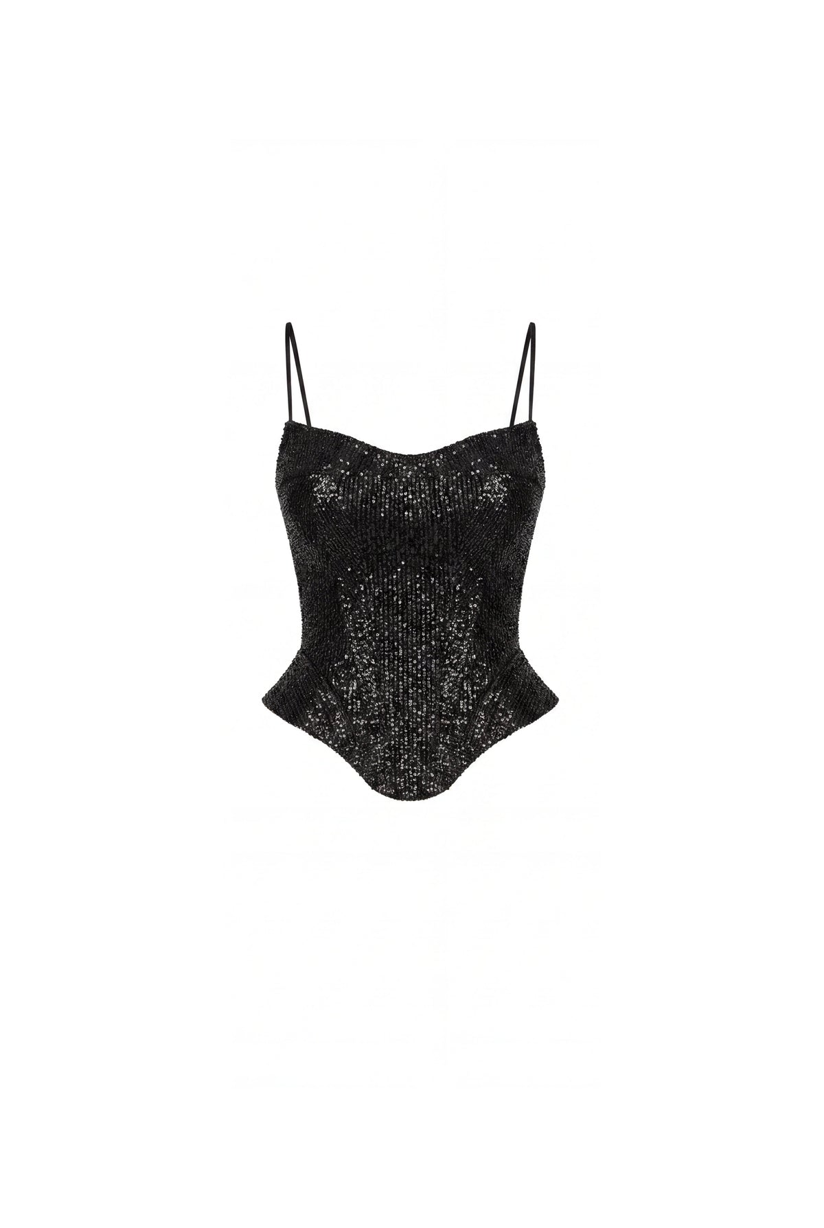 Lacing Waist Classic Black Satin Corset