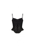Lacing Waist Classic Black Satin Corset