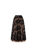 Nude Base Black Lace A-line Midi Skirt