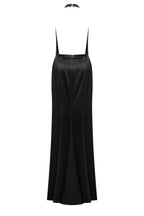 Black Mock neck sleeveless low slit dress - Milla
