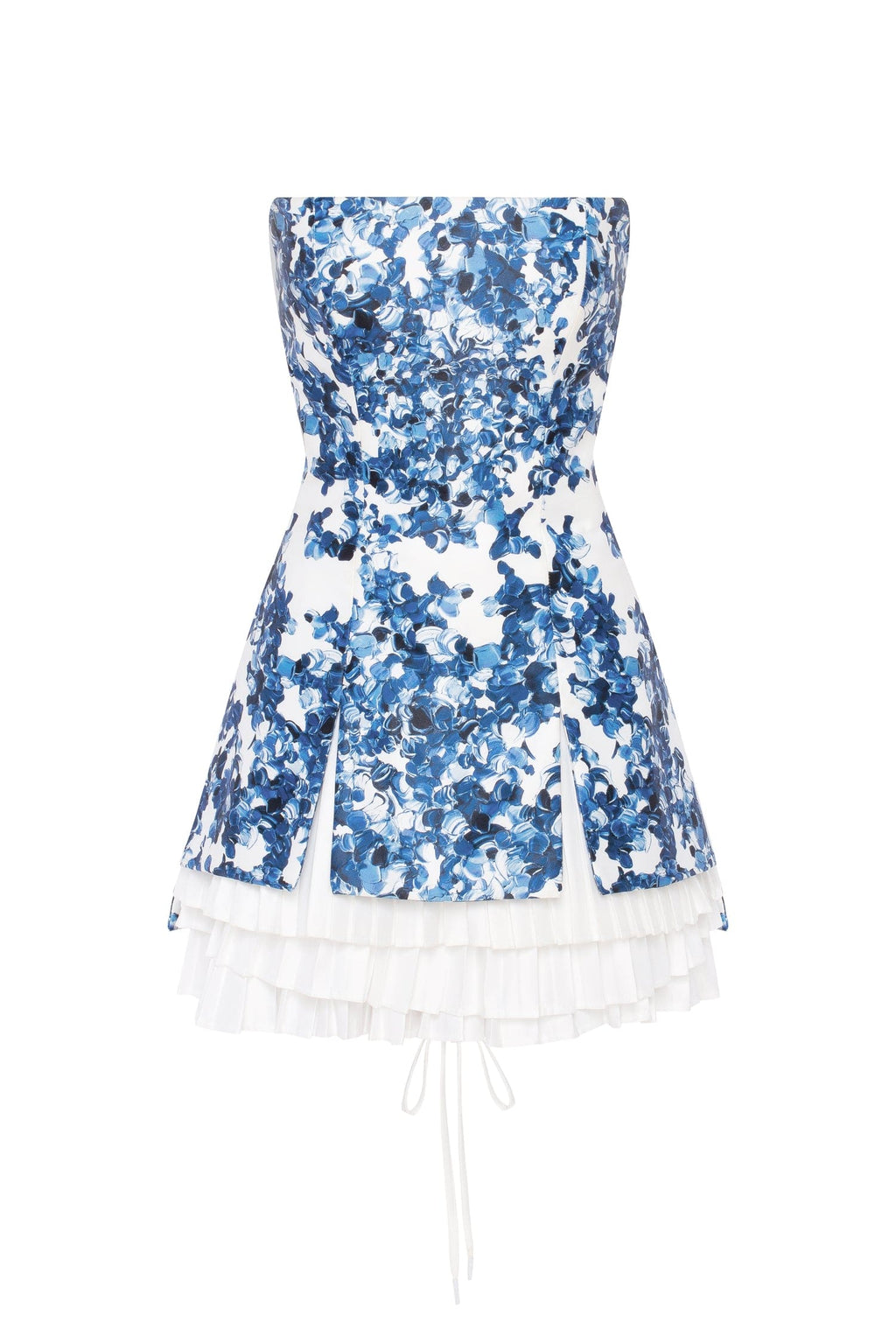 Blue Hydrangea Lace A-Line Mini Dress