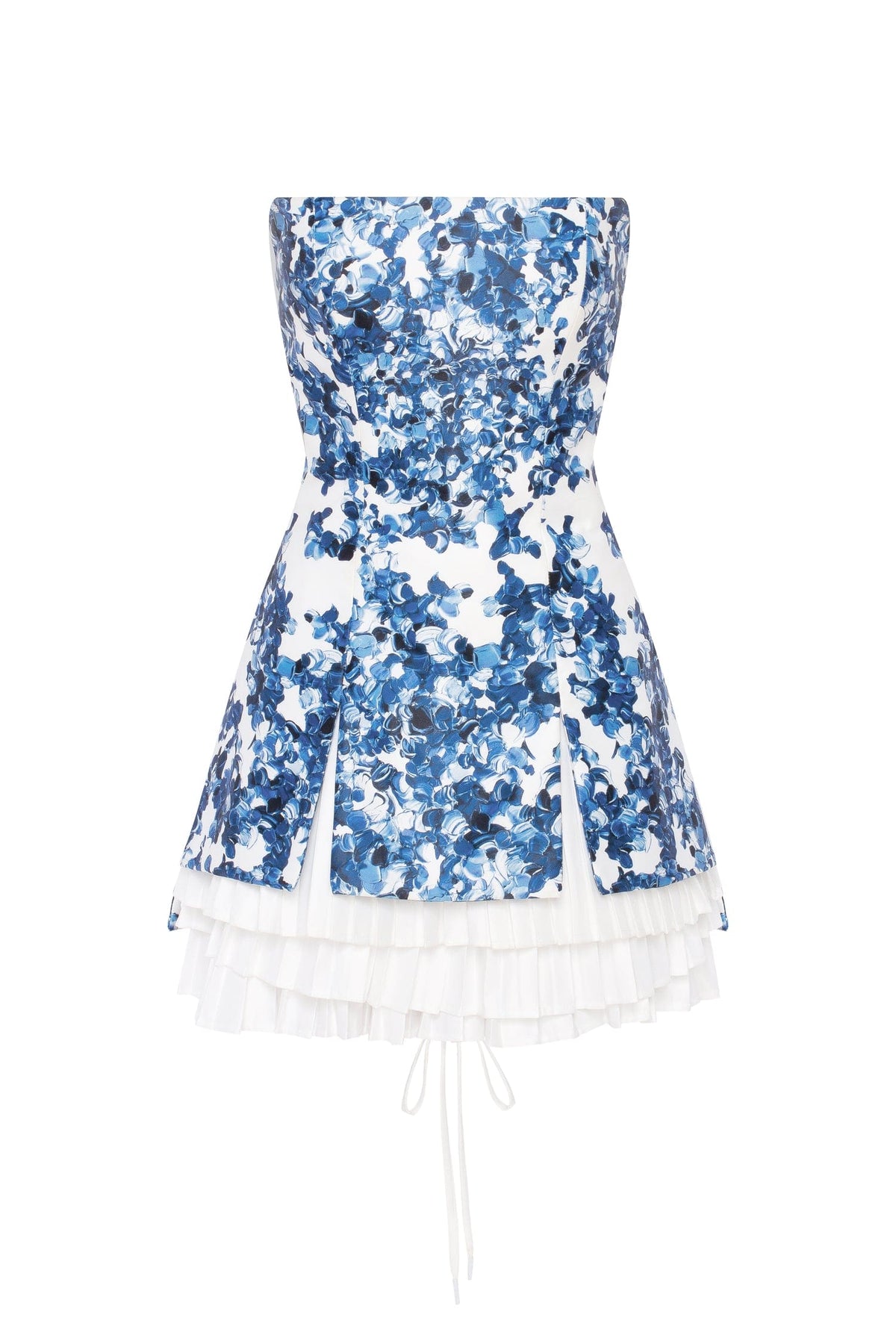 Blue Hydrangea Lace A-Line Mini Dress
