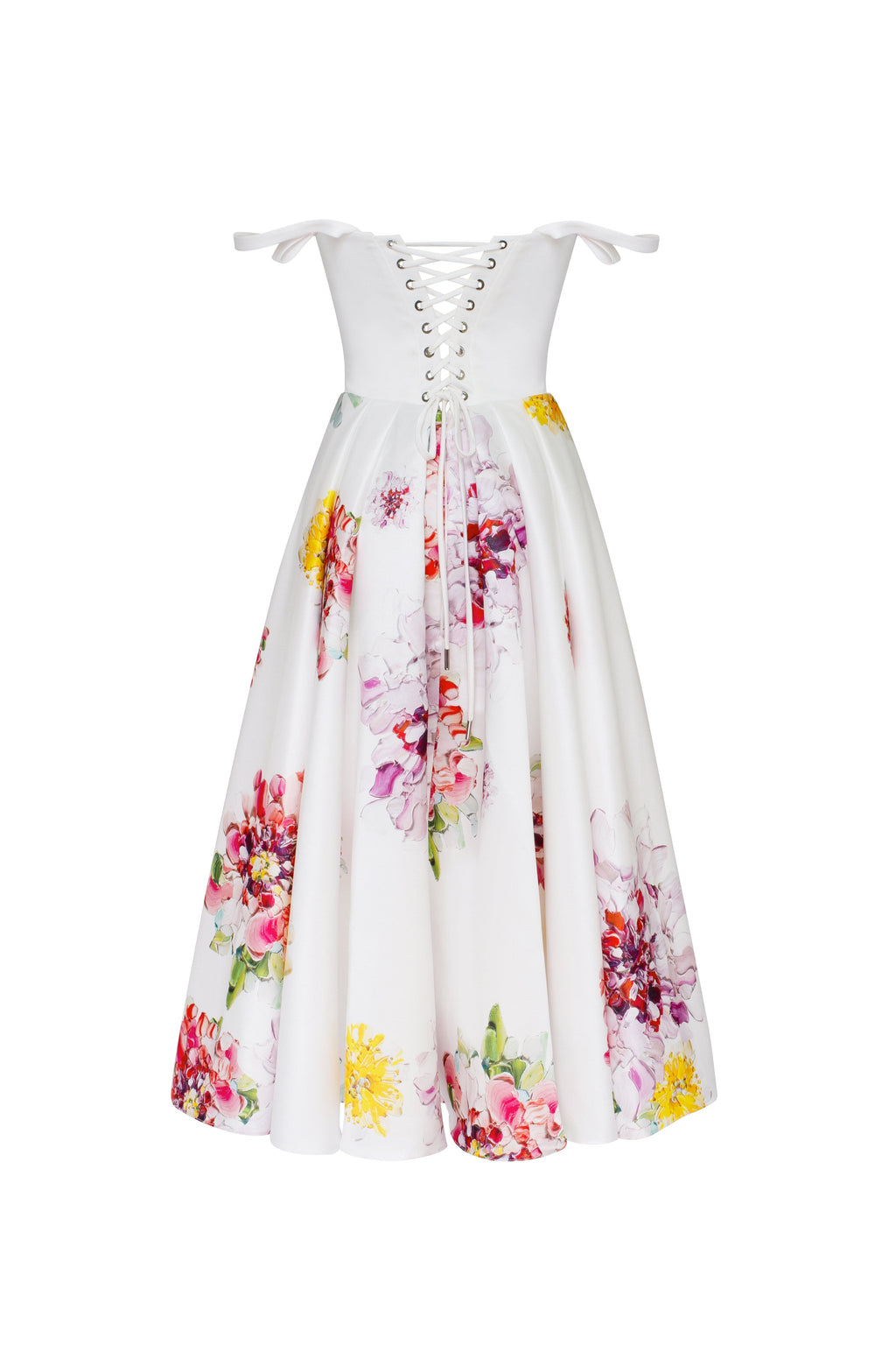 Straight-Neck Fitted-Pocket Satin Dress