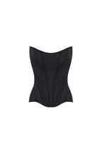 Boned Support Shaping Fitted Black Corset Top
