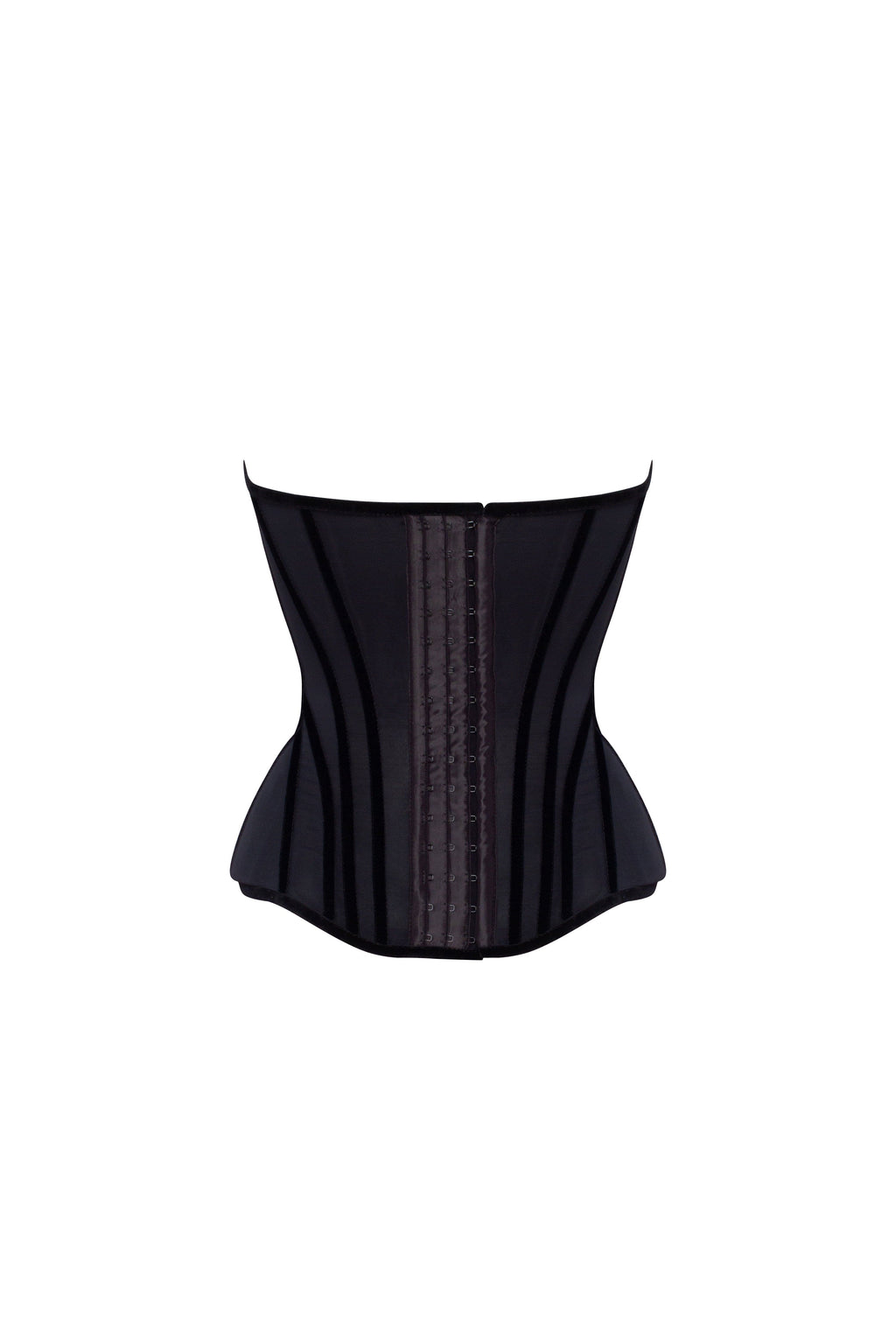 Half Moon Strapless Sculpt Black Corset Top