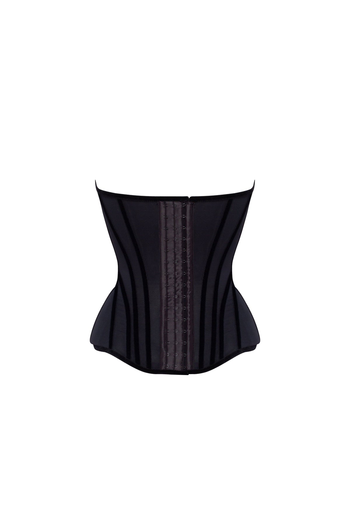 Half Moon Strapless Sculpt Black Corset Top