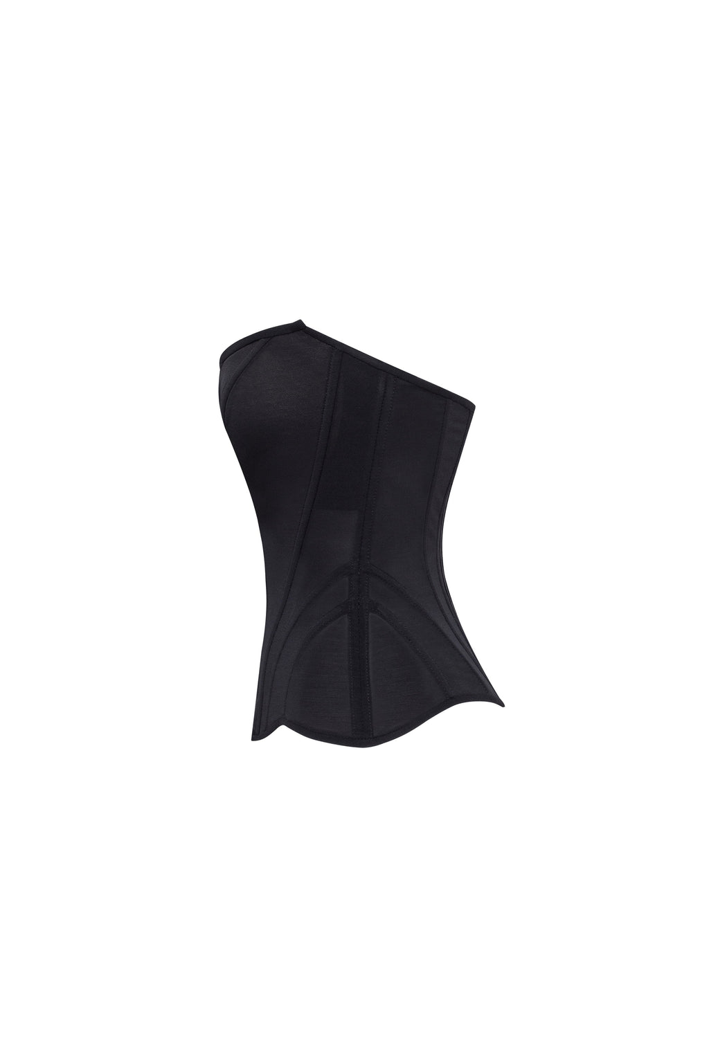 Boned Support Shaping Fitted Black Corset Top