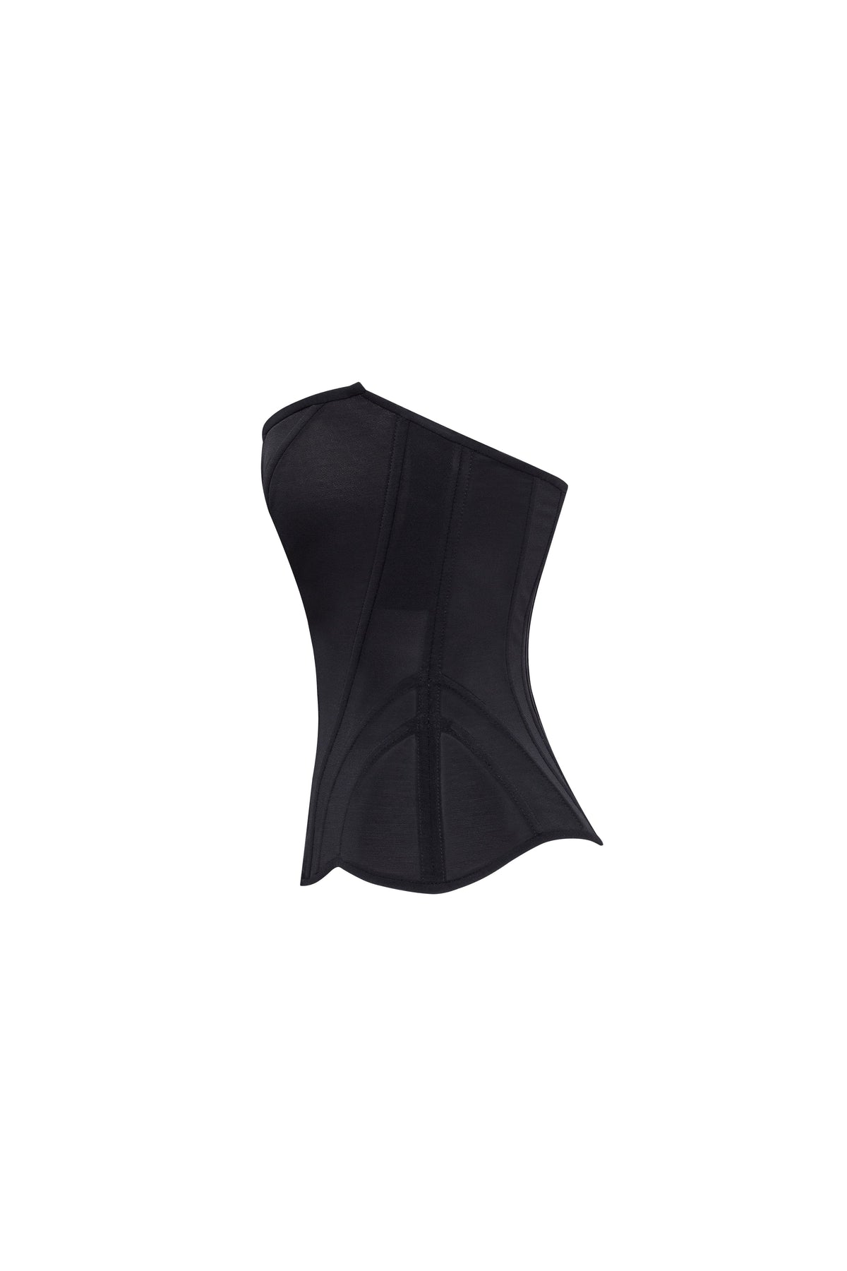 Boned Support Shaping Fitted Black Corset Top
