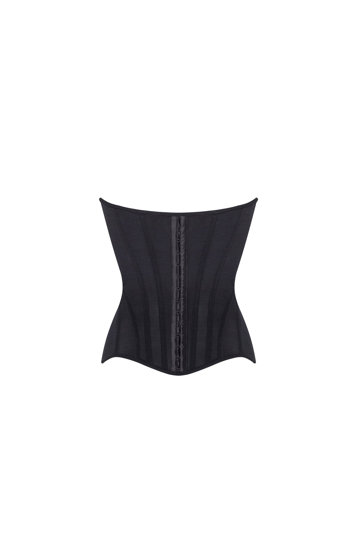 Boned Support Shaping Fitted Black Corset Top