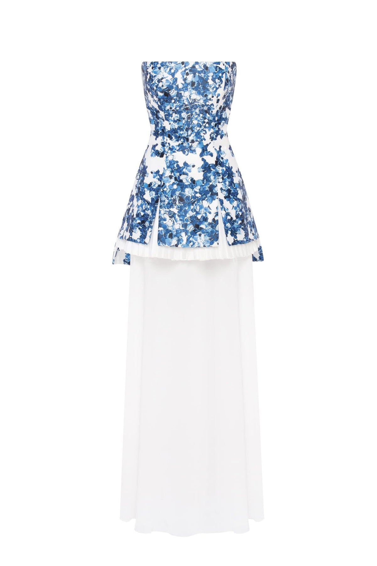 Mini-Maxi Switch Elegant Blue Floral Dress