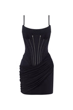 Straight Neck Hidden Hook Night Out Dress