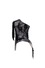 Black White Big Bow Corset Top
