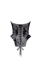 Black White Big Bow Corset Top