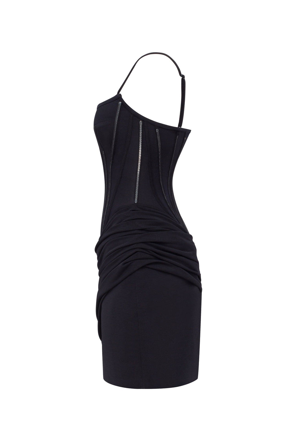 Straight Neck Hidden Hook Night Out Dress