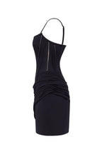 Straight Neck Hidden Hook Night Out Dress