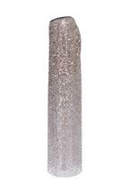 Sheer Silver Tulle Full Sequin Fitted Maxi Skirt