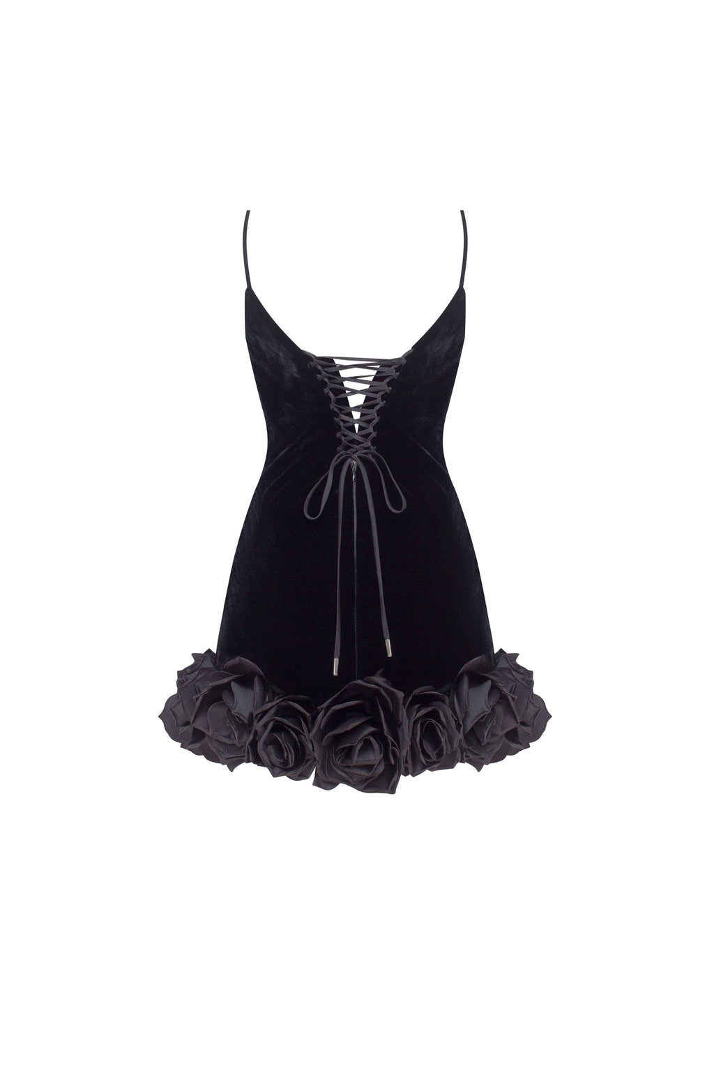 Black Velvet Heart Neck Corset Mini Dress