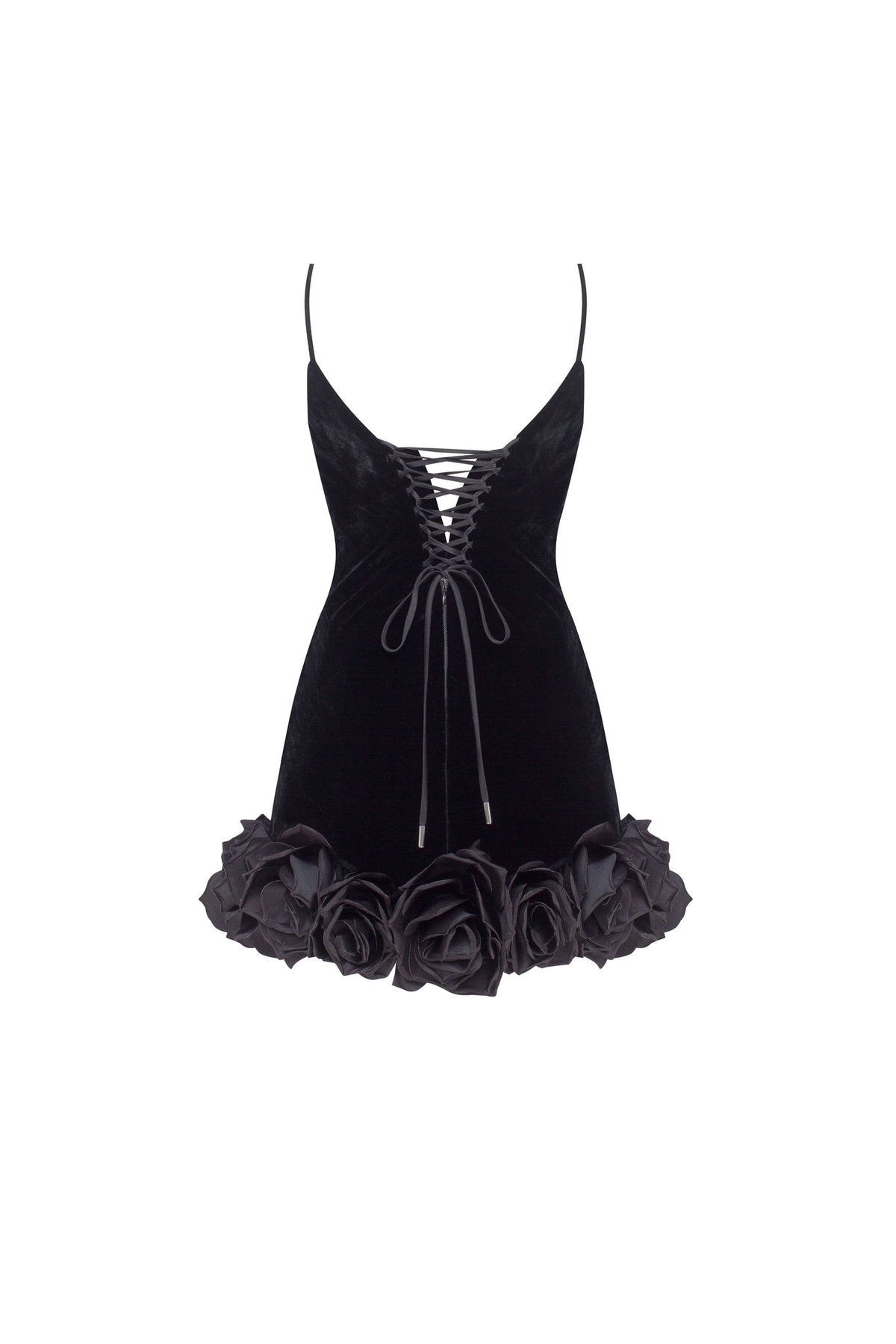 Black Velvet Heart Neck Corset Mini Dress