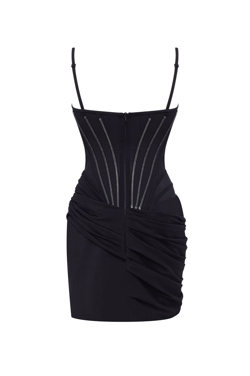 Straight Neck Hidden Hook Night Out Dress