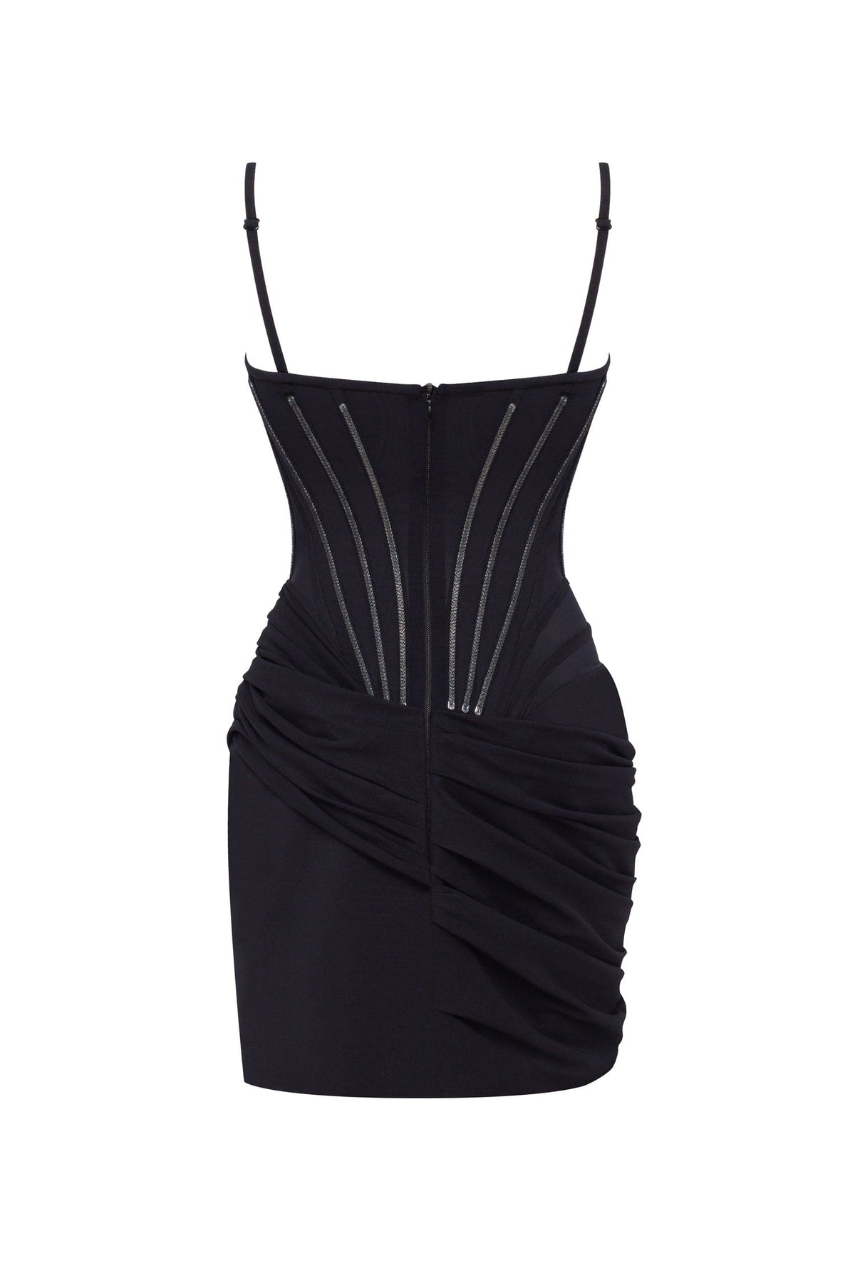 Straight Neck Hidden Hook Night Out Dress