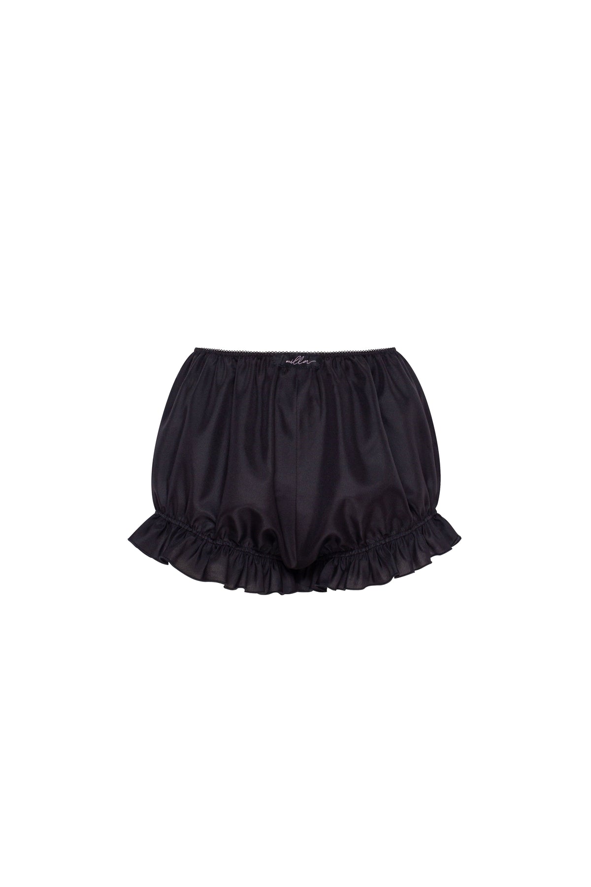 Black Taffeta Voluminous Balloon Mini Skirt