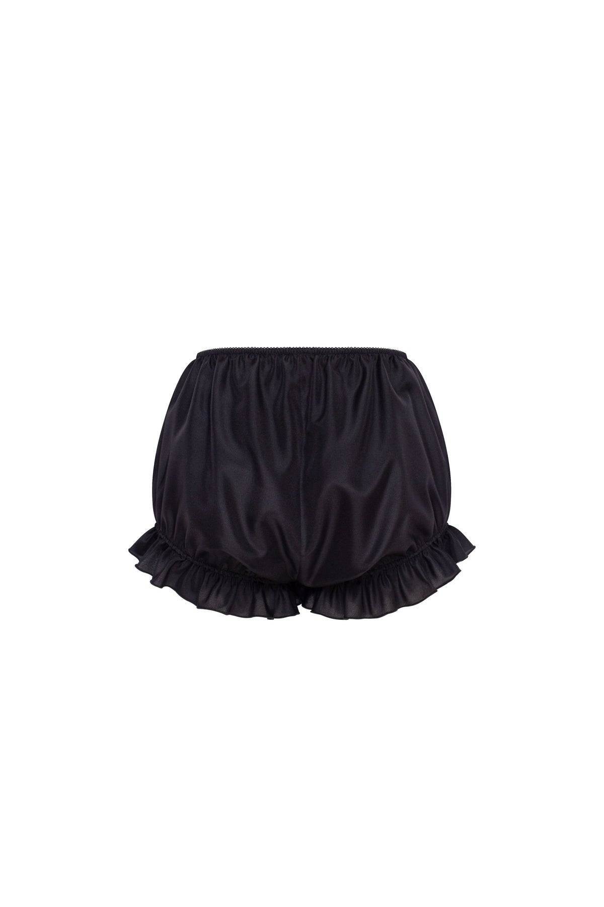 Black Taffeta Voluminous Balloon Mini Skirt