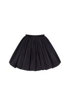 Black Taffeta Voluminous Balloon Mini Skirt