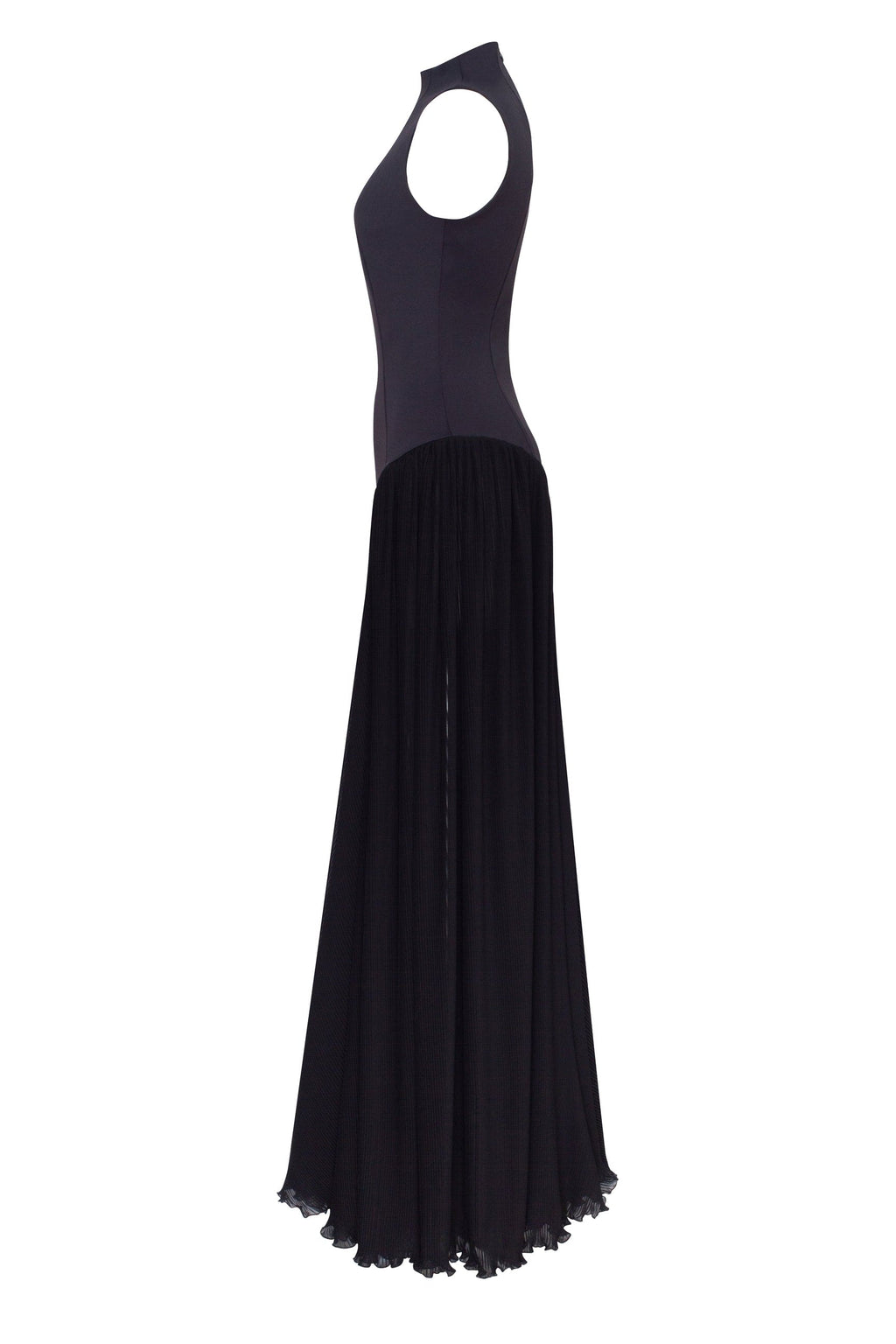 Timeless Elegant Black Chiffon Maxi Dress