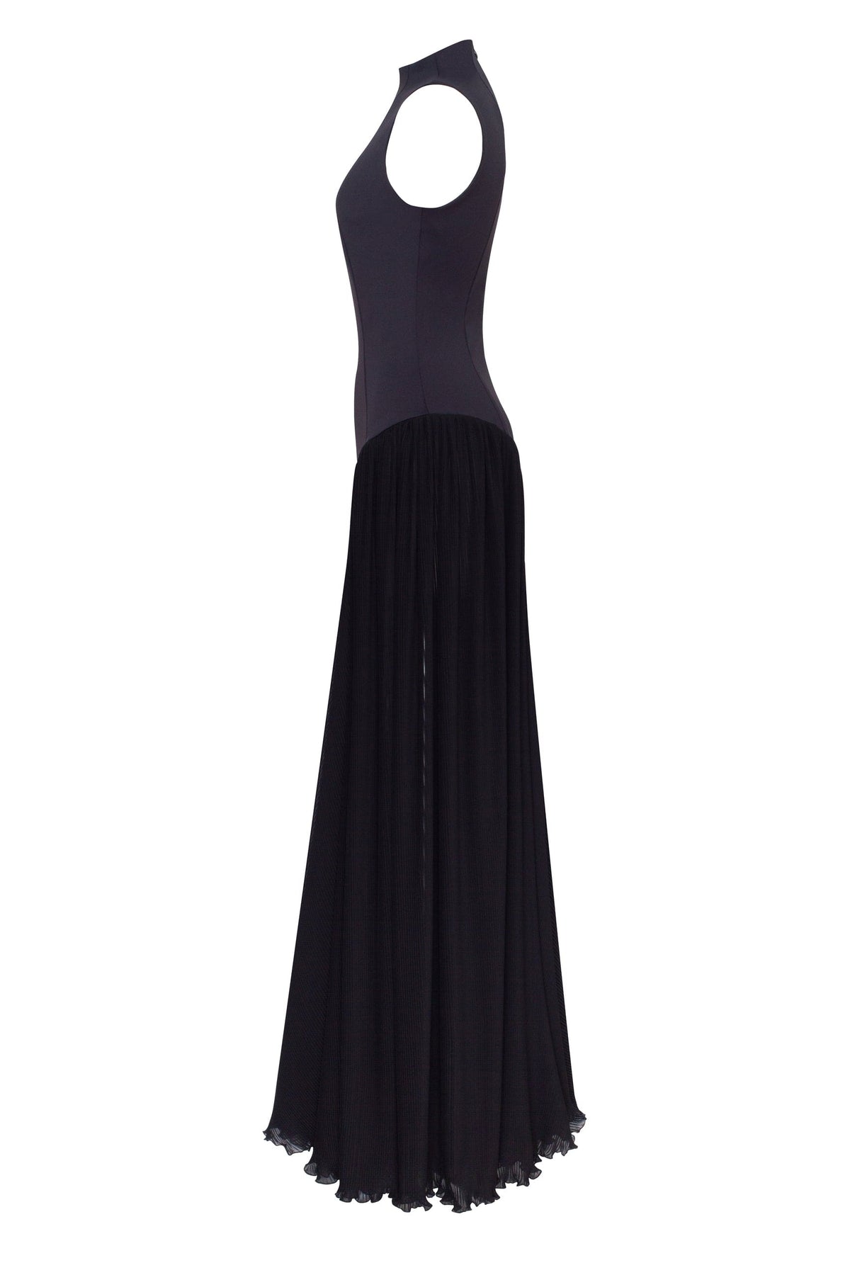 Timeless Elegant Black Chiffon Maxi Dress