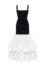 Wide Strap Fitted Detachable Ruffle Dress
