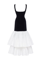 Wide Strap Fitted Detachable Ruffle Dress