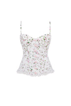 Lace-Trim Bow Lace-Up Romantic Corset