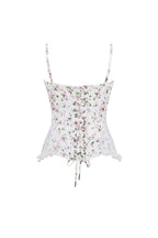 Lace-Trim Bow Lace-Up Romantic Corset