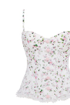 Lace-Trim Bow Lace-Up Romantic Corset