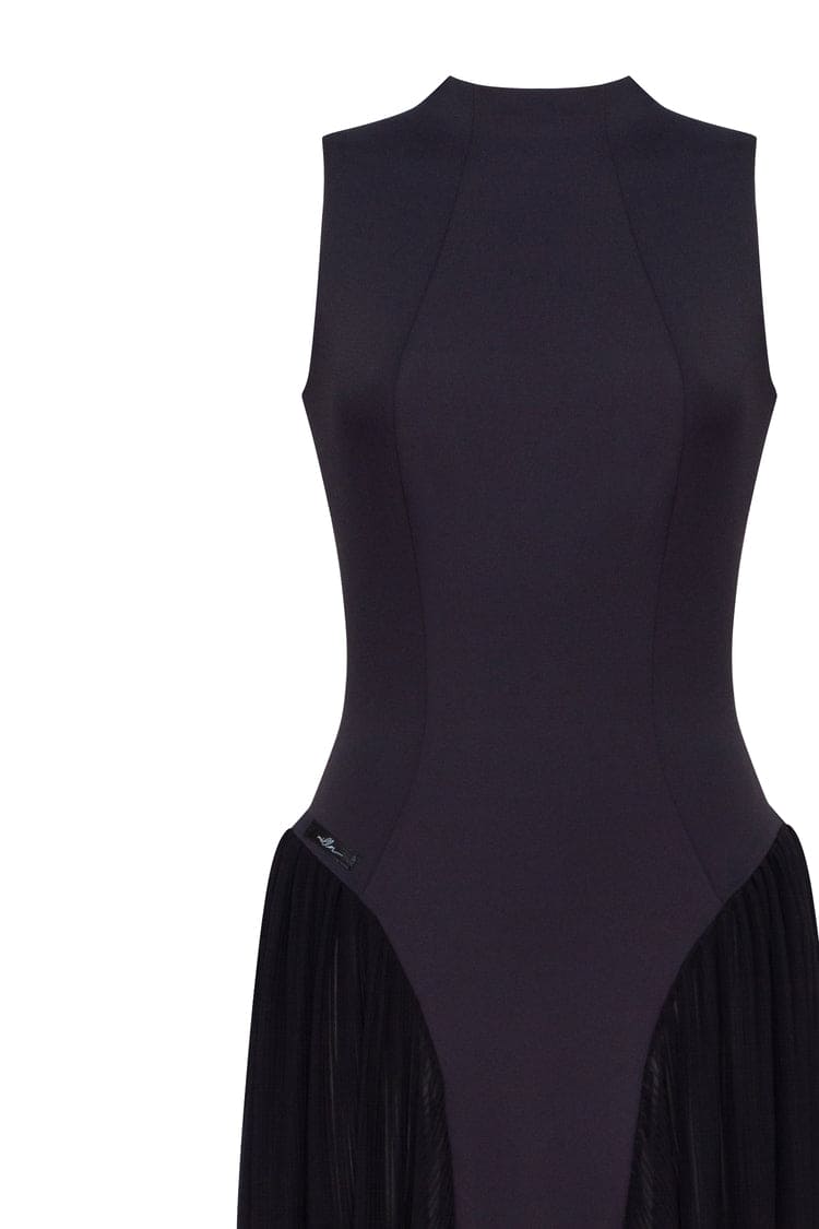 Timeless Elegant Black Chiffon Maxi Dress
