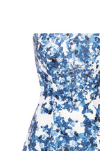 Blue Hydrangea Lace A-Line Mini Dress