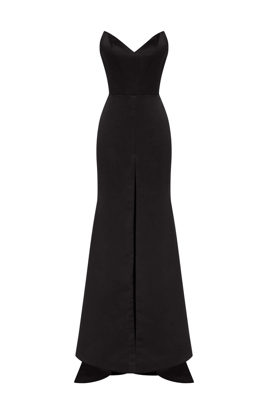 Black Elegant strapless trumpet evening gown - Milla