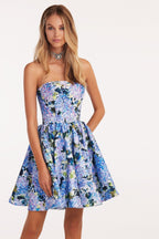 Hydrangea corset mini dress - Milla