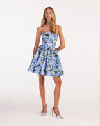 Floral-Flare-Lining Featherlight Elegant Short Dress