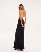 Black Atlas High-Neck Sleeveless Mermaid Gown