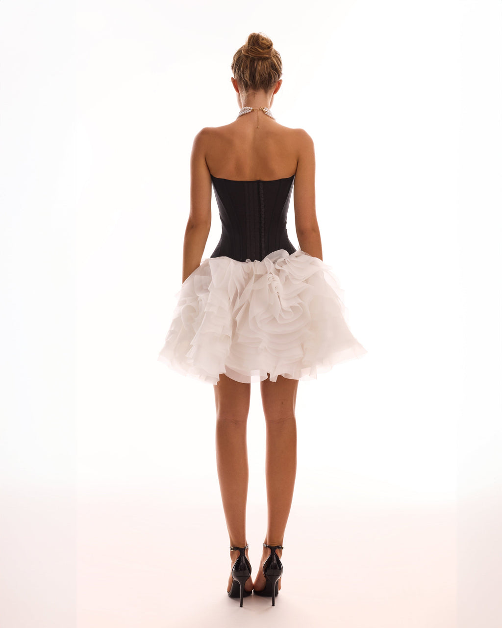 Boned Support Shaping Fitted Black Corset Top