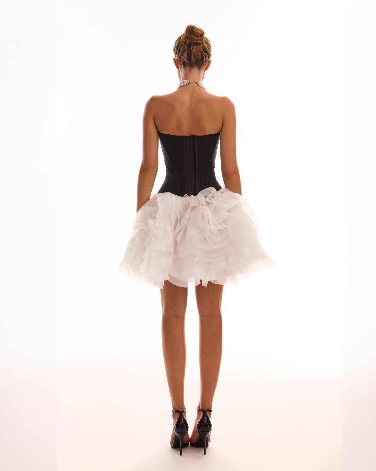 Boned Support Shaping Fitted Black Corset Top