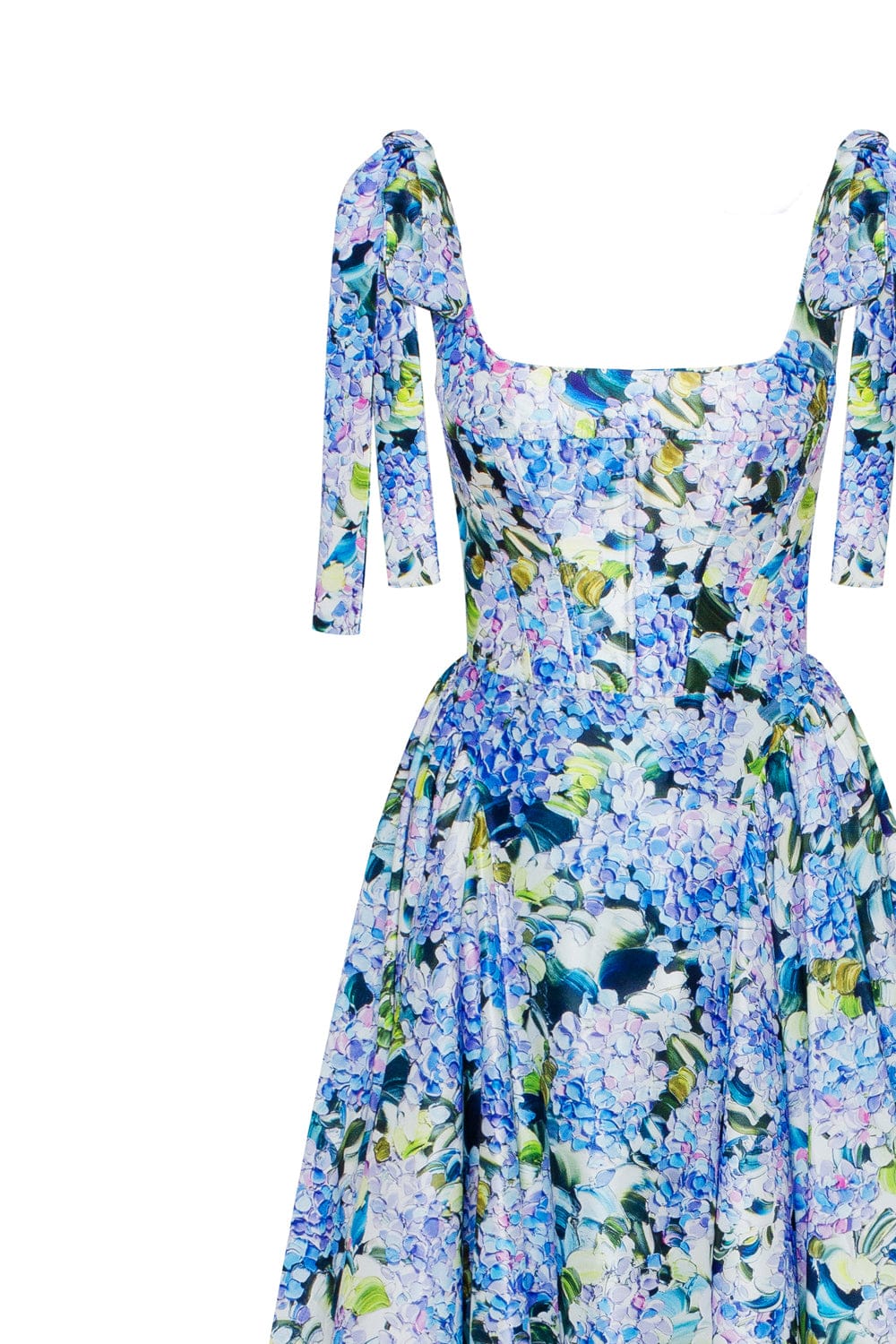 Blue Hydrangea strapped maxi dress - Milla