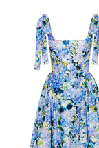 Blue Hydrangea strapped maxi dress - Milla