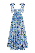 Blue Hydrangea strapped maxi dress - Milla