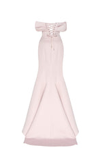 Misty Rose Princess strapless gown with thigh slit - Milla